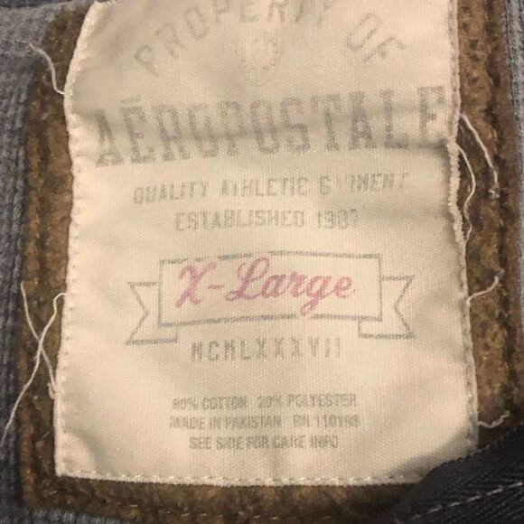 Vintage Aeropostale Men’s Distressed 1/4 Zip Pullover Mock Neck XL Sweatshirt - Picture 4 of 6